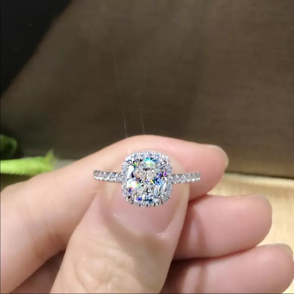 ¥ Bridal S925 silver cz diamond RING - Picture 5 of 9